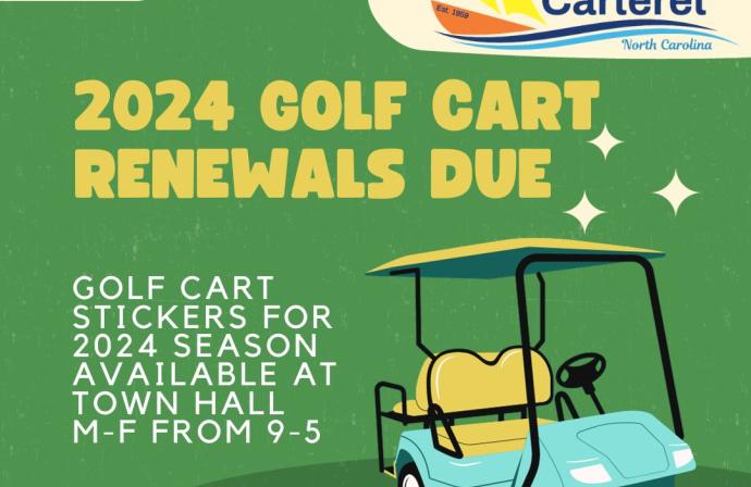 Golf Cart sticker with golf cart picture
