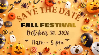 Halloween items: bats, pumpkins, candy, eyes, balloons