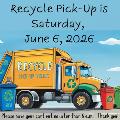 Recycle pick up trash and recycle cans that are blue, red and green