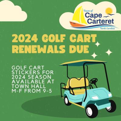 Golf Cart sticker with golf cart picture