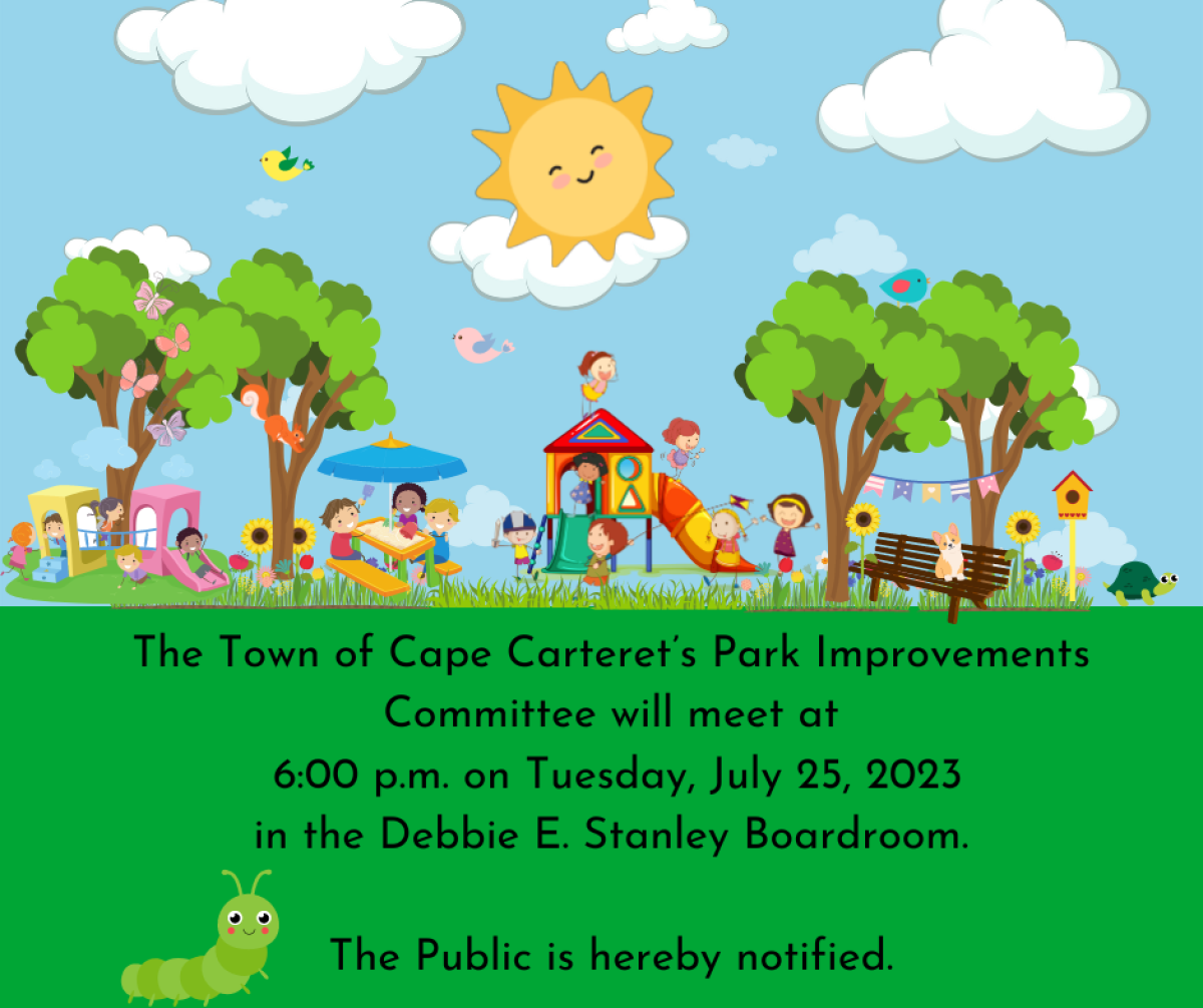 Next Parks Committee meeting July 25 at 6:00 PM